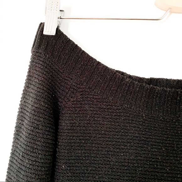 Garage Black Wool Off Shoulder Sweater - Picture 4 of 4